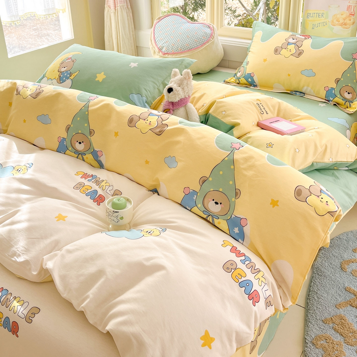 91家纺网 家纺一手货源 找家纺 （总）莱通家纺 2026春夏新款全棉12868印花四件套单品系列-四件套