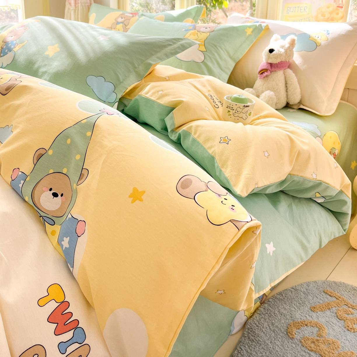 91家纺网 家纺一手货源 找家纺 （总）莱通家纺 2026春夏新款全棉12868印花四件套单品系列-四件套