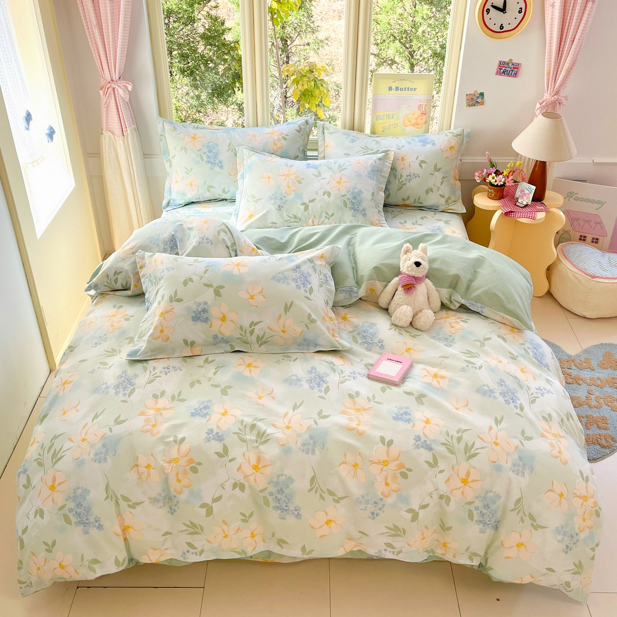 91家纺网 家纺一手货源 找家纺 （总）莱通家纺 2026春夏新款全棉12868印花四件套单品系列-四件套