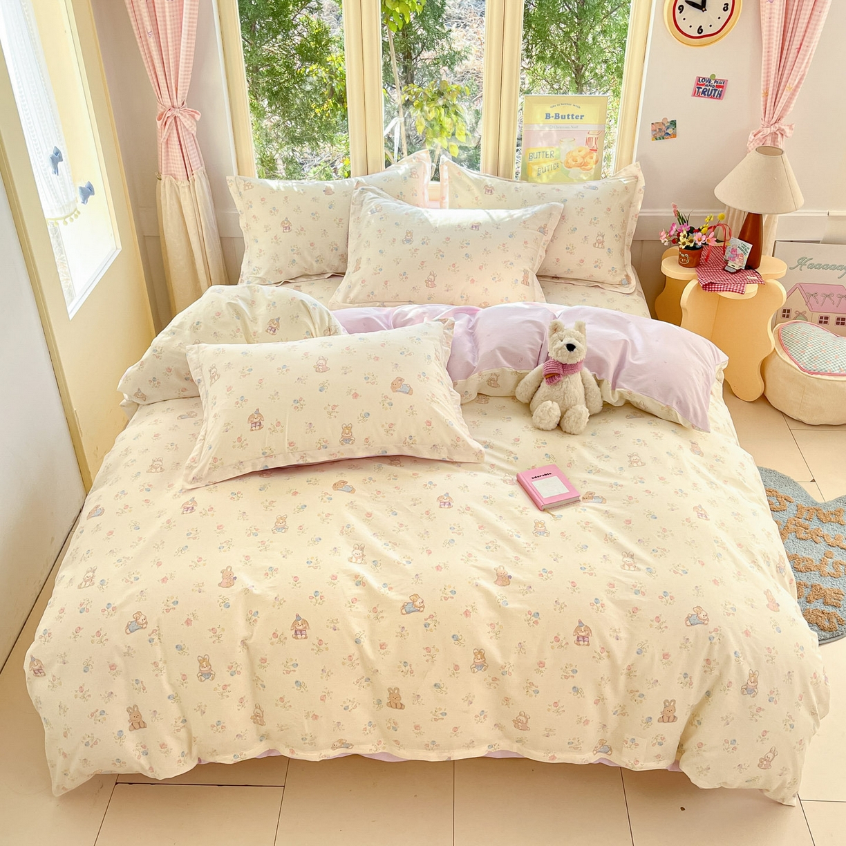 91家纺网 家纺一手货源 找家纺 （总）莱通家纺 2026春夏新款全棉12868印花四件套单品系列-四件套