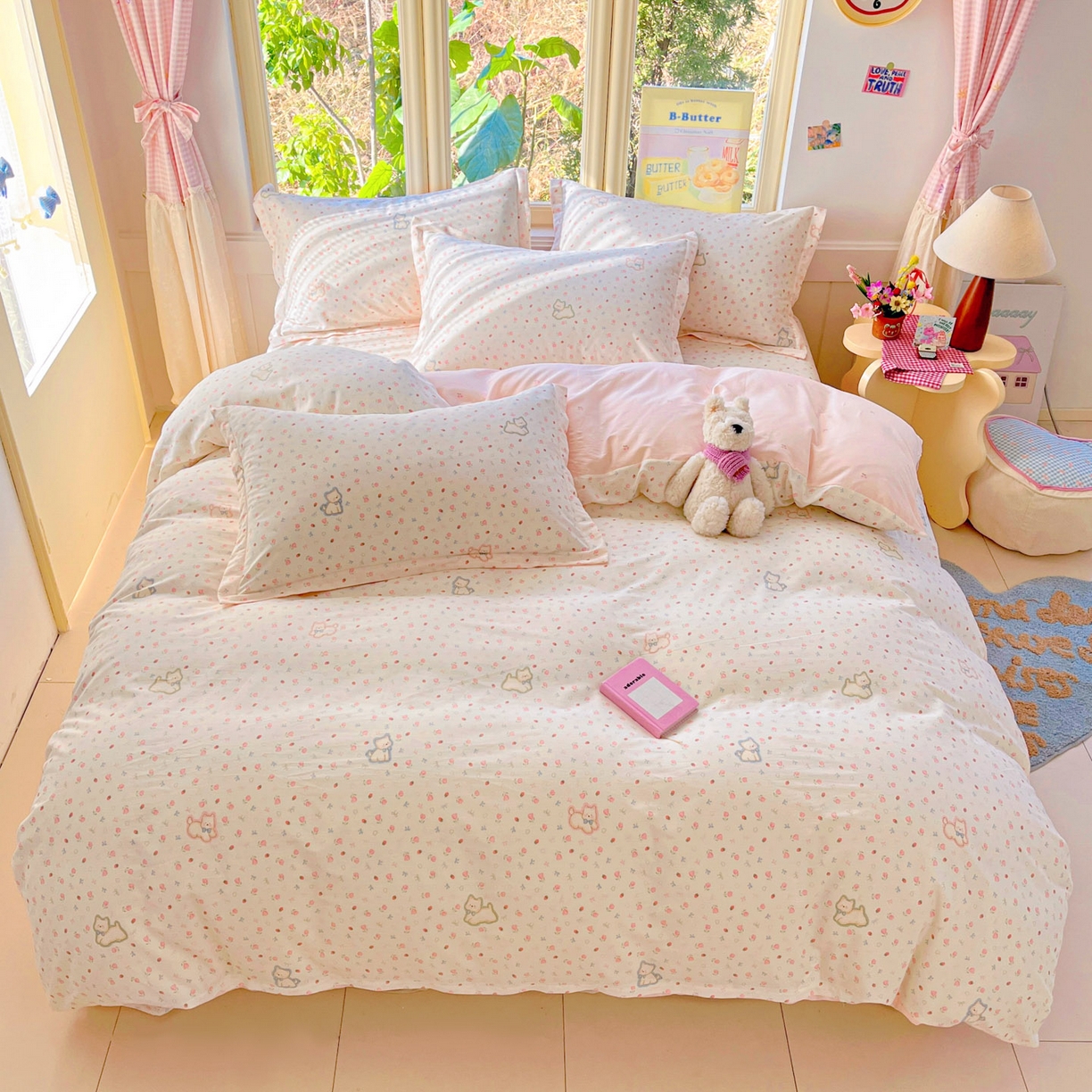 91家纺网 家纺一手货源 找家纺 （总）莱通家纺 2026春夏新款全棉12868印花四件套单品系列-四件套