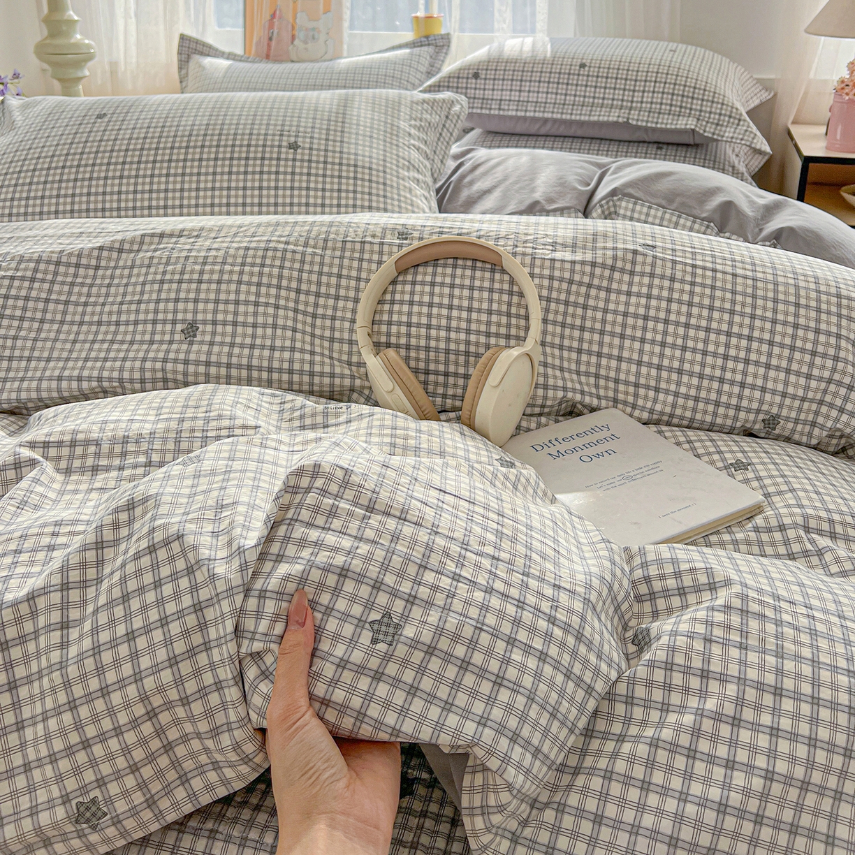 91家纺网 家纺一手货源 找家纺 （总）一比一家纺 2026新款亲肤舒适仿棉印花床盖四件套