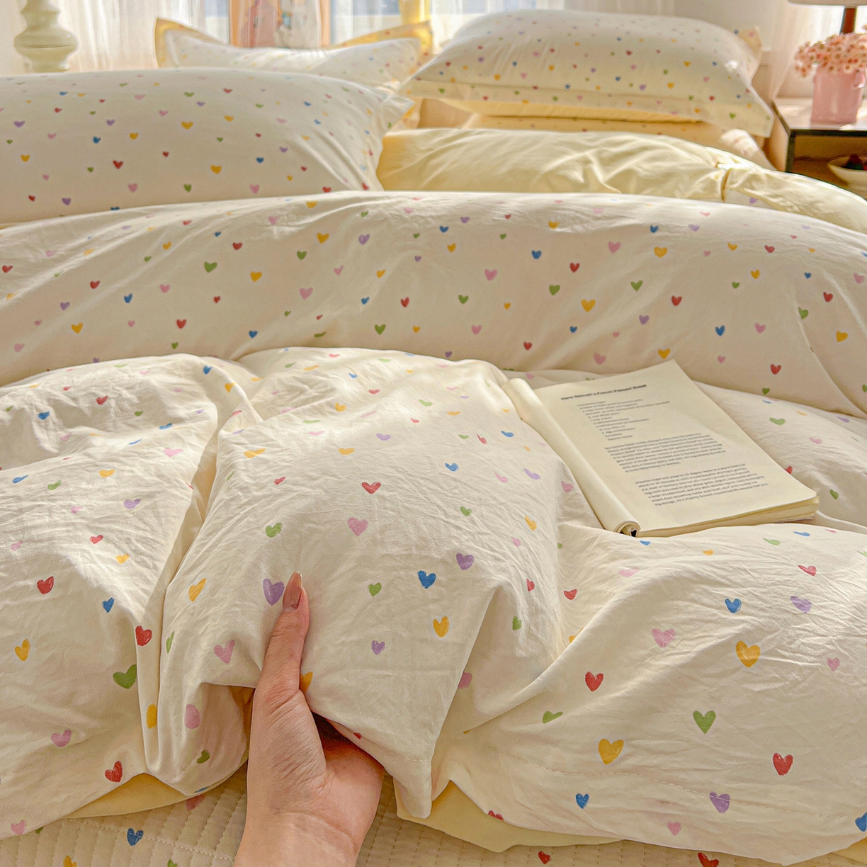 91家纺网 家纺一手货源 找家纺 （总）一比一家纺 2026新款亲肤舒适仿棉印花床盖四件套