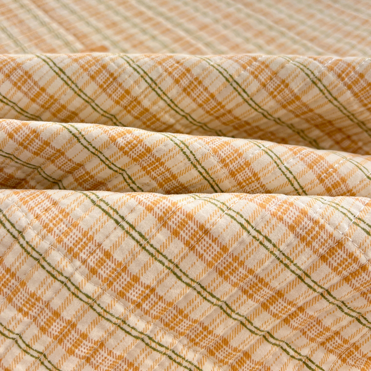 91家纺网 家纺一手货源 找家纺 一比一家纺 2026新款亲肤舒适仿棉印花床盖四件套 南瓜季