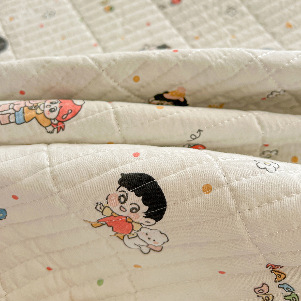 91家纺网 家纺一手货源 找家纺 一比一家纺 2026新款亲肤舒适仿棉印花床盖四件套 童趣