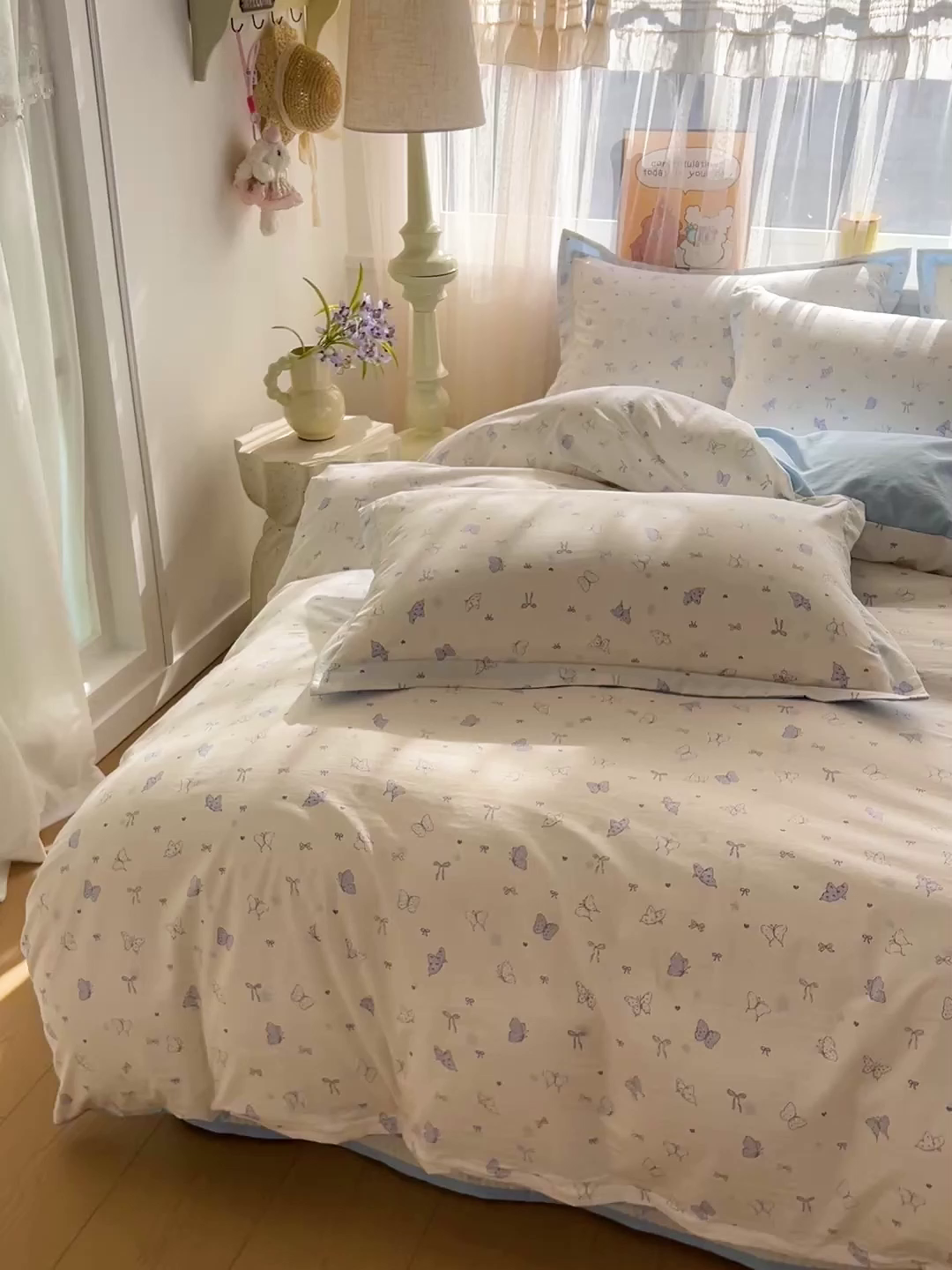 91家纺网 家纺一手货源 找家纺 一比一家纺 2026新款亲肤舒适仿棉印花床盖四件套 逐梦