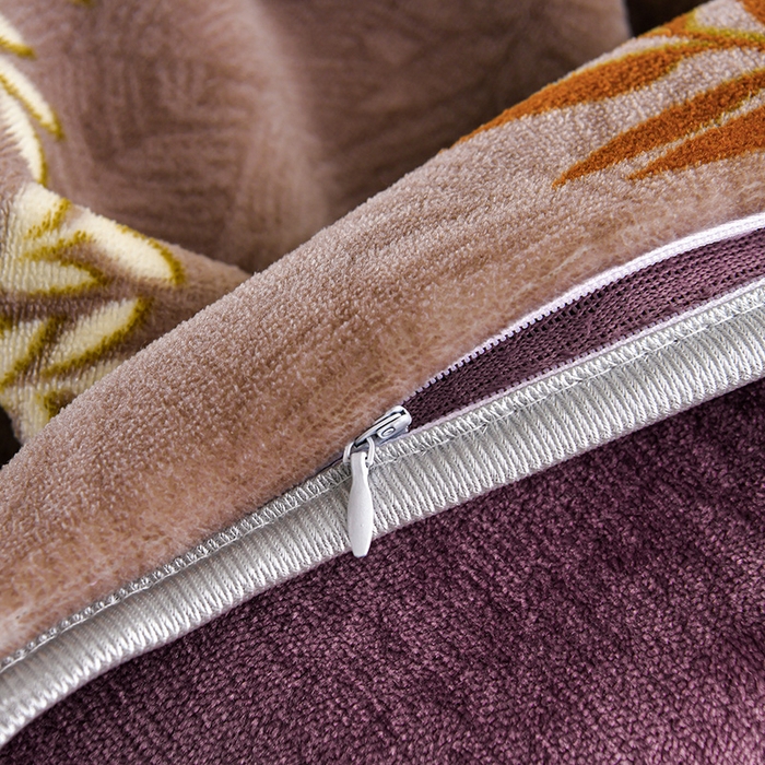 91家纺网 家纺一手货源 找家纺  妮恒美 2025新款牛奶绒印花床裙款四件套法莱绒四件套珊瑚金貂绒四件套 紫气东来