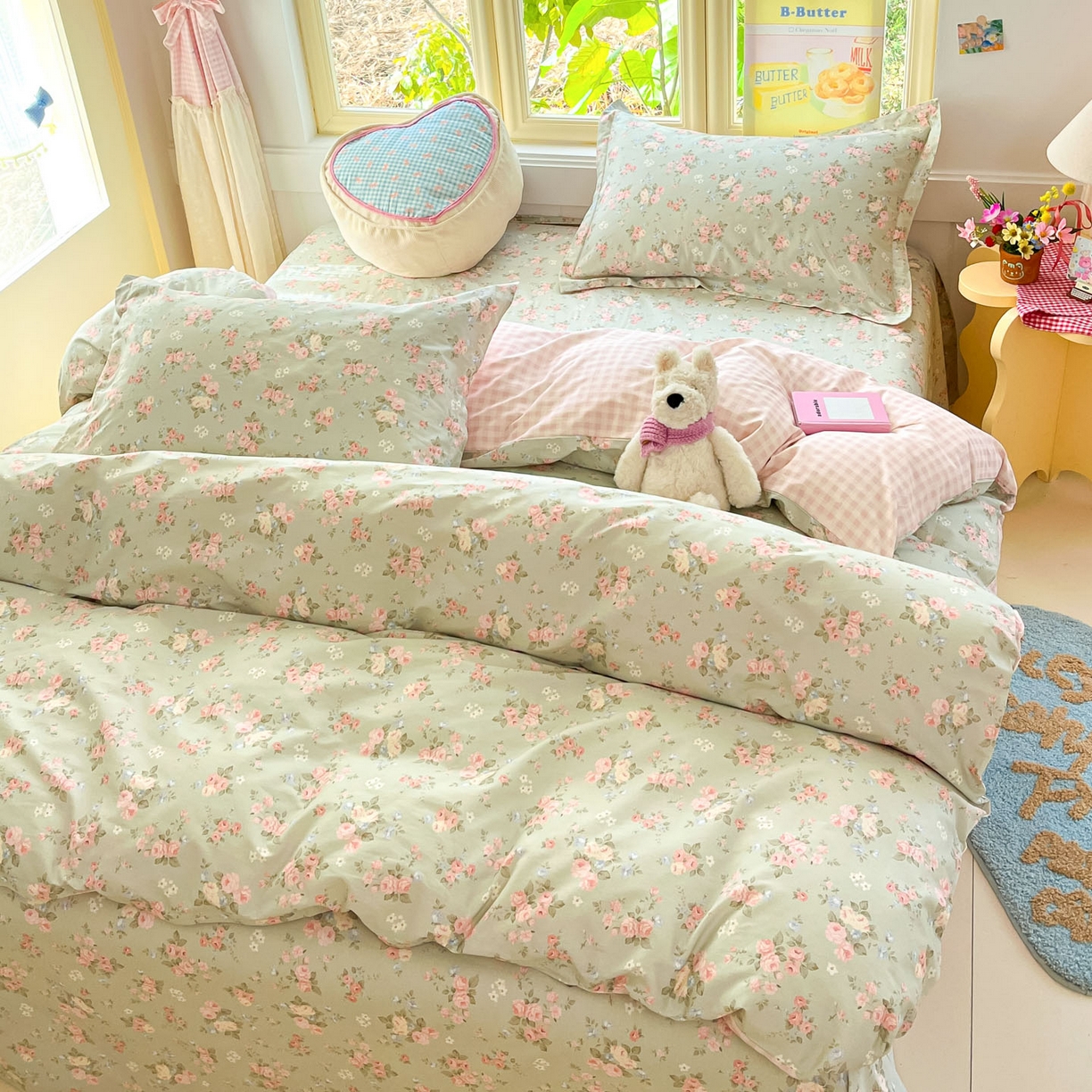 91家纺网 家纺一手货源 找家纺 莱通家纺 2026春夏新款全棉12868印花四件套单品系列-四件套 璃光浅梦