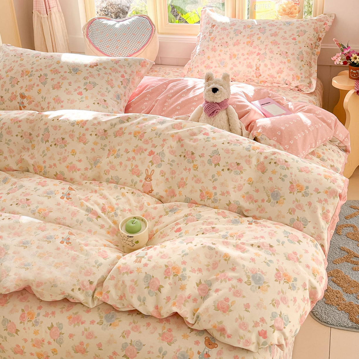 91家纺网 家纺一手货源 找家纺 莱通家纺 2026春夏新款全棉12868印花四件套单品系列-四件套 梦露乐园