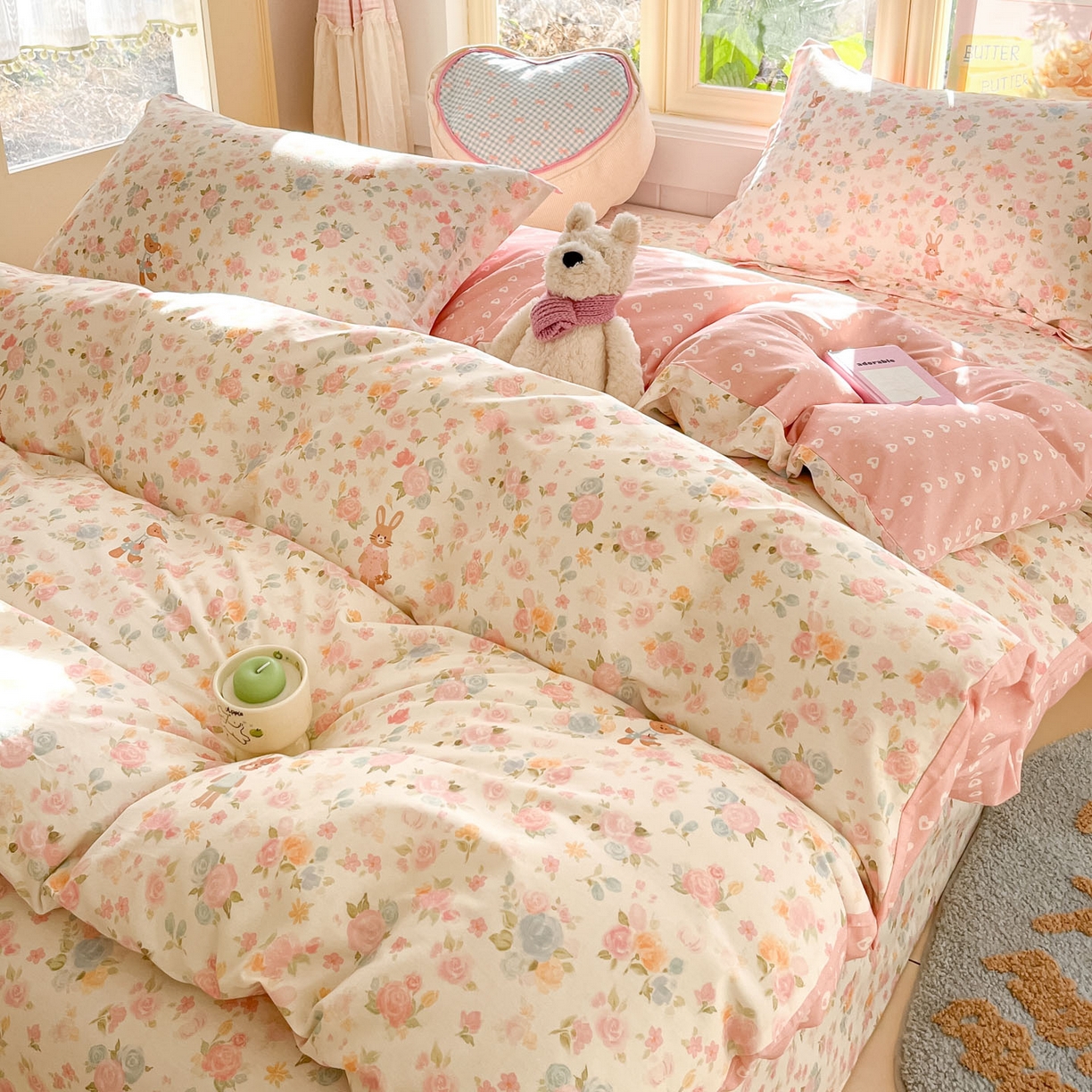 91家纺网 家纺一手货源 找家纺 莱通家纺 2026春夏新款全棉12868印花四件套单品系列-四件套 梦露乐园