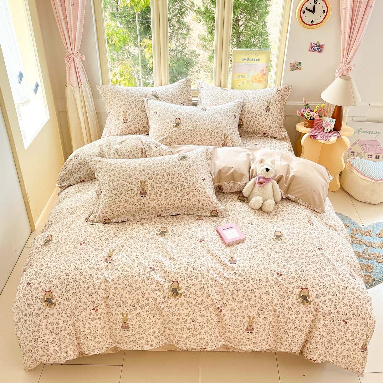 莱通家纺 2026春夏新款全棉12868印花四件套单品系列-四件套 帕丁顿兔兔