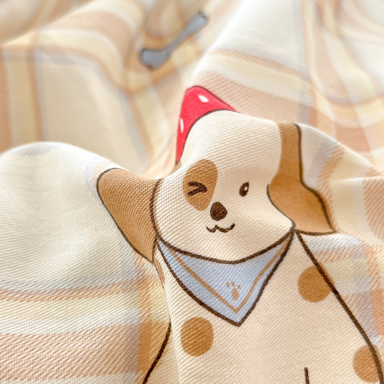 91家纺网 家纺一手货源 找家纺 莱通家纺 2026春夏新款全棉12868印花四件套单品系列-四件套 柯基小屋