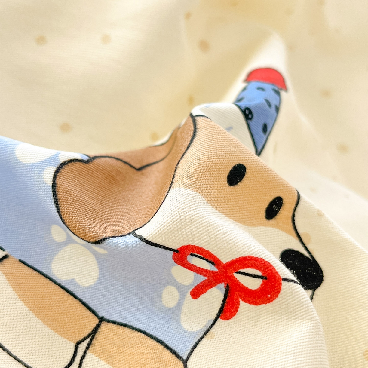 91家纺网 家纺一手货源 找家纺 莱通家纺 2026春夏新款全棉12868印花四件套单品系列-四件套 汪星卧室