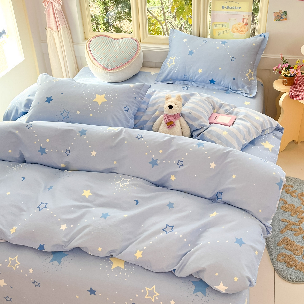 91家纺网 家纺一手货源 找家纺 莱通家纺 2026春夏新款全棉12868印花四件套单品系列-四件套 五星集