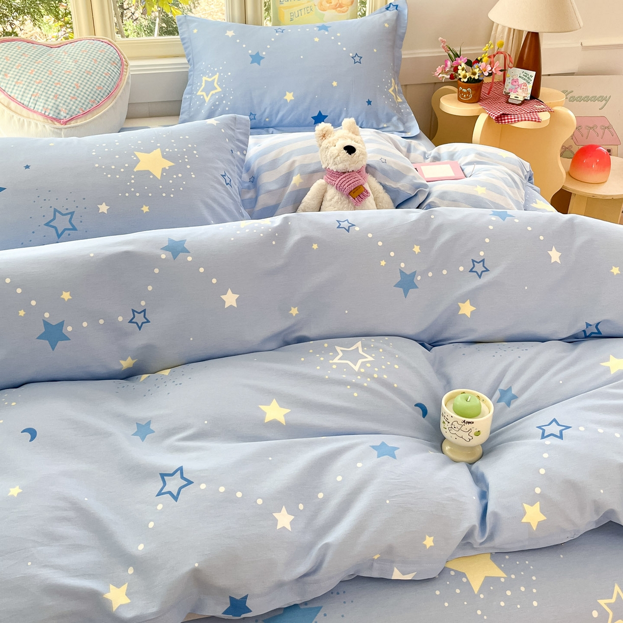 91家纺网 家纺一手货源 找家纺 莱通家纺 2026春夏新款全棉12868印花四件套单品系列-四件套 五星集