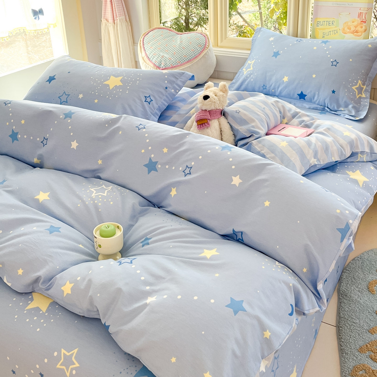 91家纺网 家纺一手货源 找家纺 莱通家纺 2026春夏新款全棉12868印花四件套单品系列-四件套 五星集