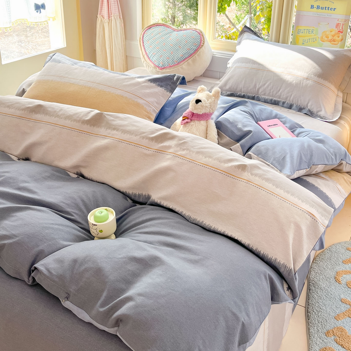 91家纺网 家纺一手货源 找家纺 莱通家纺 2026春夏新款全棉12868印花四件套单品系列-四件套 星辰大海