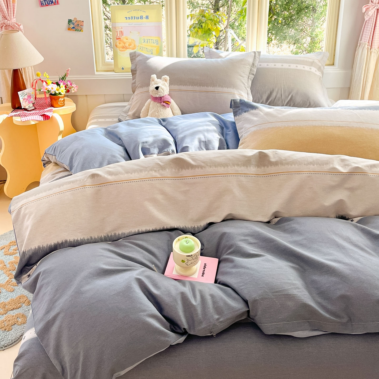 91家纺网 家纺一手货源 找家纺 莱通家纺 2026春夏新款全棉12868印花四件套单品系列-四件套 星辰大海