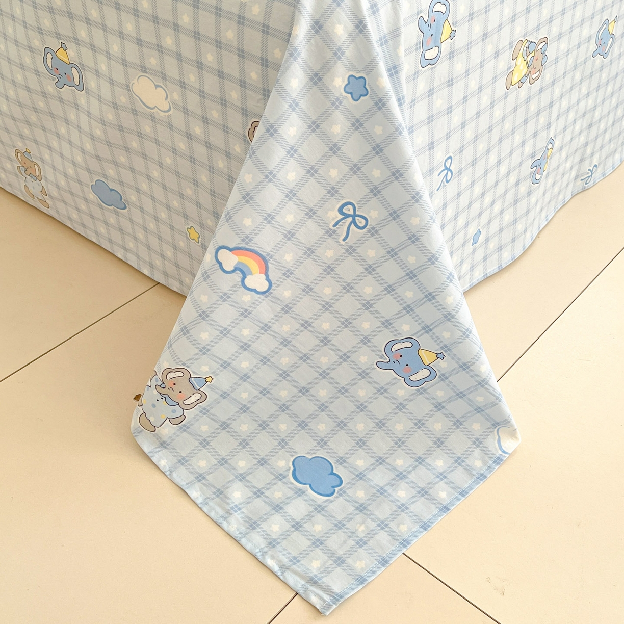 91家纺网 家纺一手货源 找家纺 莱通家纺 2026春夏新款全棉12868印花四件套单品系列-四件套 云朵象宝