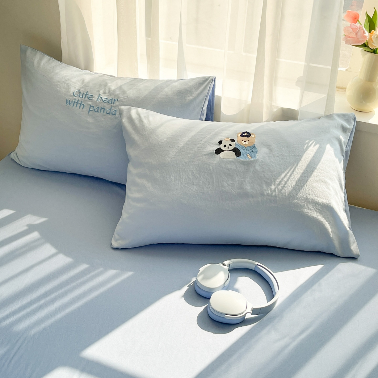 91家纺网 家纺一手货源 找家纺 优承佳生活馆 2026新款软糯云朵棉刺绣三件套四件套单被套小熊系列-系列一 伙伴熊