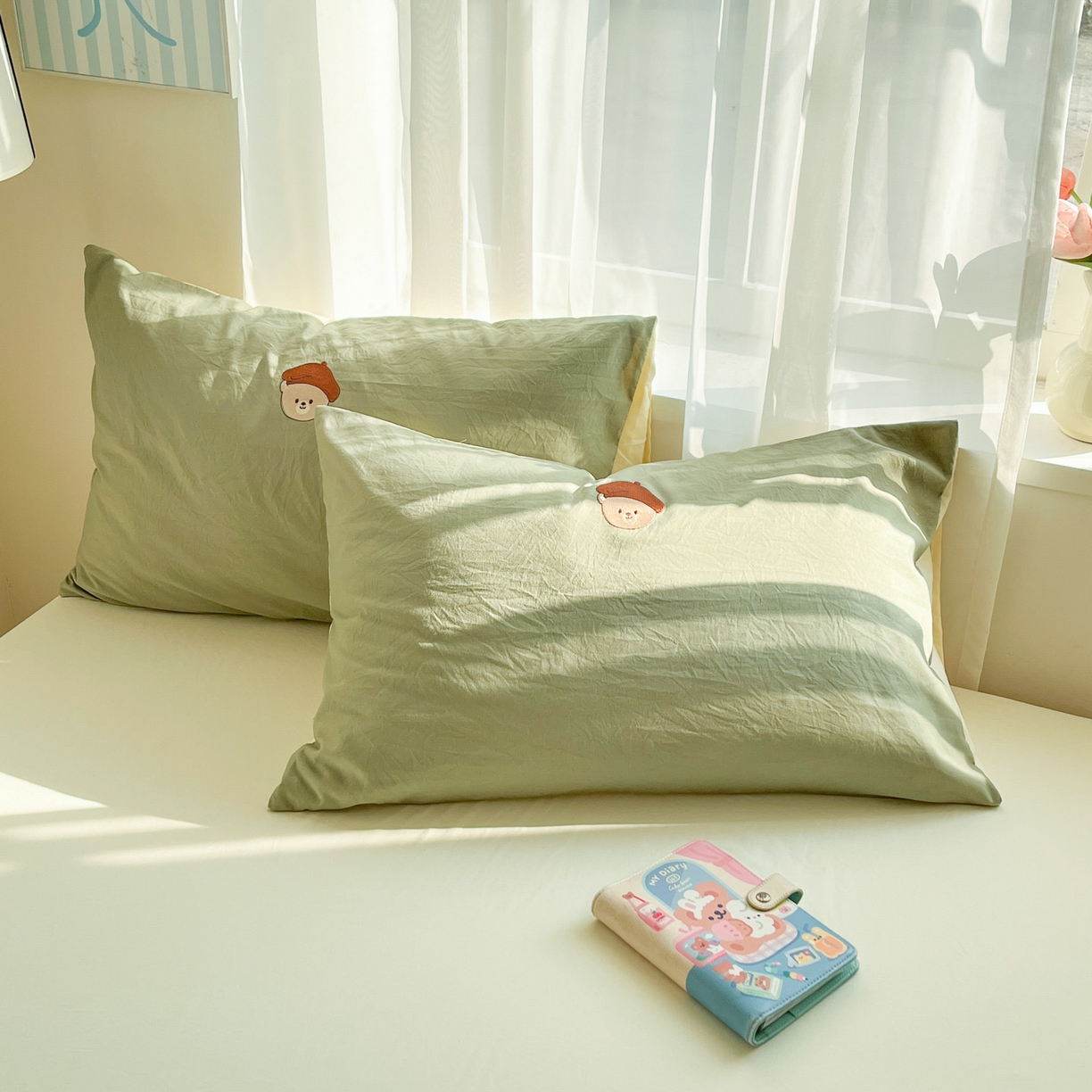 91家纺网 家纺一手货源 找家纺 优承佳生活馆 2026新款软糯云朵棉刺绣三件套四件套单被套小熊系列-系列一 咖啡熊