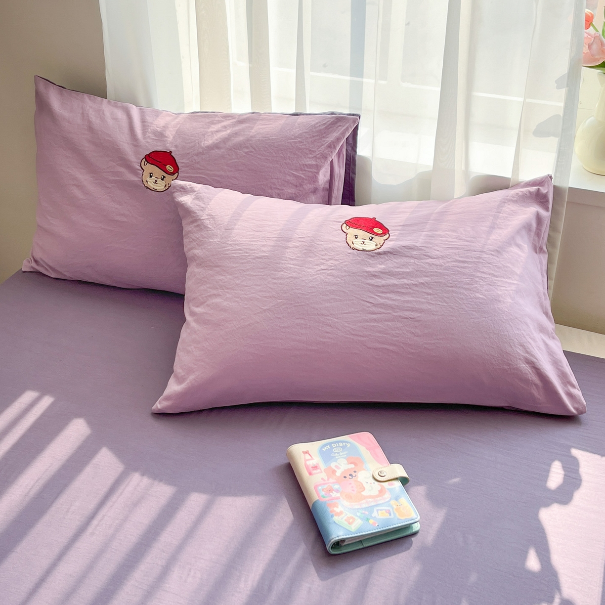 91家纺网 家纺一手货源 找家纺 优承佳生活馆 2026新款软糯云朵棉刺绣三件套四件套单被套小熊系列-系列一 绅士熊