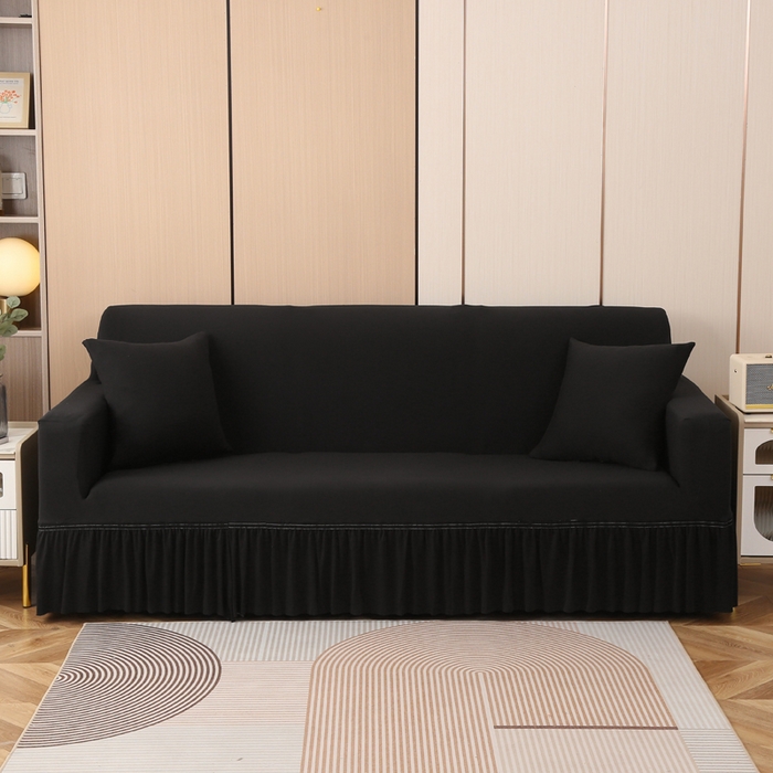 91家纺网 家纺一手货源 找家纺 （总）兴俪韵家纺 2023新款三人位纯色简约针织沙发套-针织