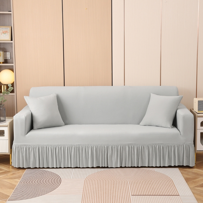 91家纺网 家纺一手货源 找家纺 （总）兴俪韵家纺 2023新款三人位纯色简约针织沙发套-针织