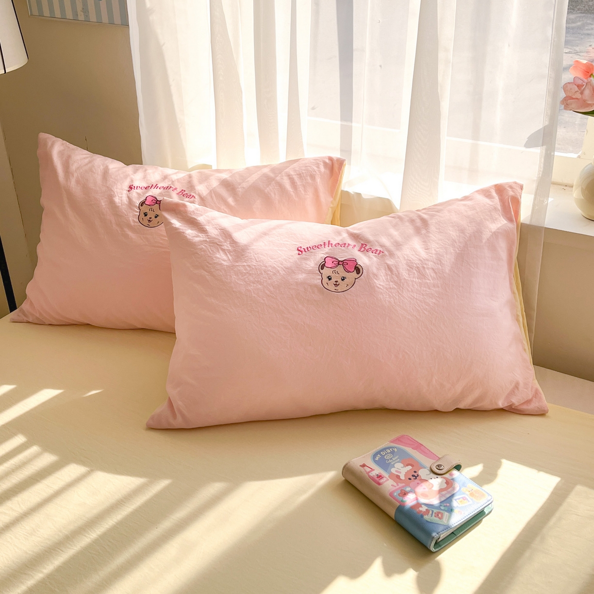 91家纺网 家纺一手货源 找家纺 优承佳生活馆 2026新款软糯云朵棉刺绣三件套四件套单被套小熊系列-系列一 甜蜜熊