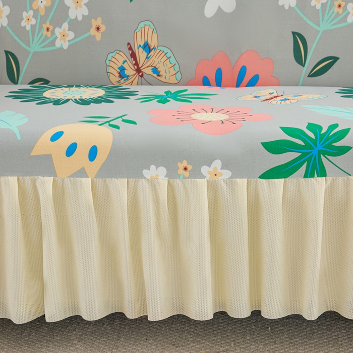 91家纺网 家纺一手货源 找家纺 （总）兴俪韵家纺 2025新款裙边款图案双扶手沙发套