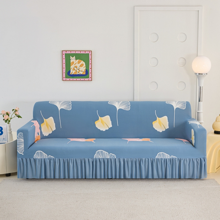 91家纺网 家纺一手货源 找家纺 （总）兴俪韵家纺 2025新款裙边款图案双扶手沙发套