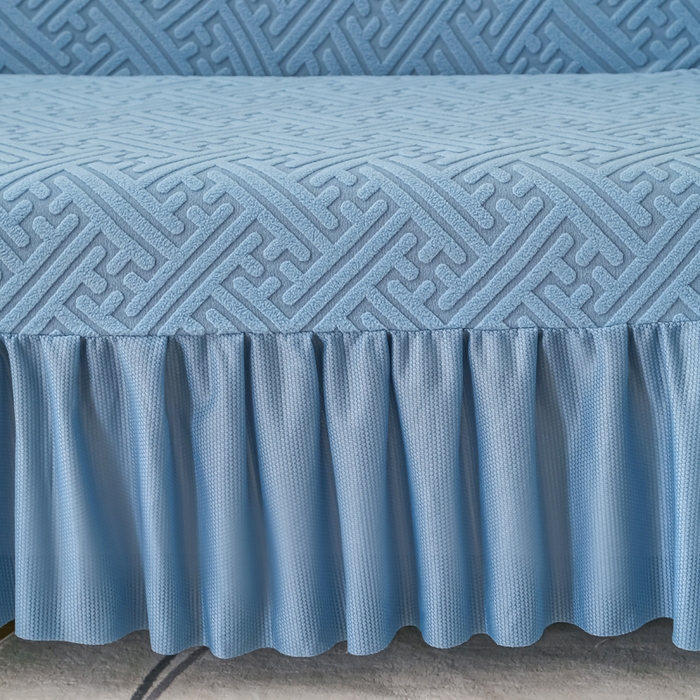 91家纺网 家纺一手货源 找家纺 （总）兴俪韵家纺 2025新款裙边款非字格双扶手沙发套