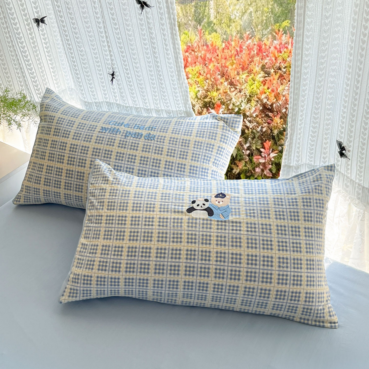 91家纺网 家纺一手货源 找家纺 优承佳生活馆 2026新款软糯云朵棉刺绣三件套四件套单被套小熊系列-系列二 好伙伴