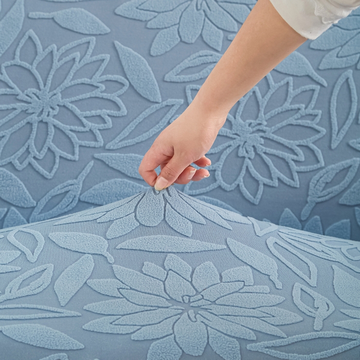 91家纺网 家纺一手货源 找家纺 （总）兴俪韵家纺 2025新款裙边款太阳花双扶手提花绒沙发套