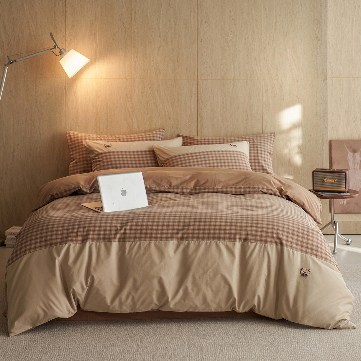 91家纺网 家纺一手货源 找家纺 （总）安莱生活 2026年新品全棉纯棉色织水洗棉自然系列四件套-自然系列