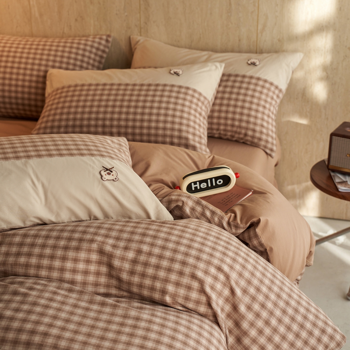 91家纺网 家纺一手货源 找家纺 （总）安莱生活 2026年新品全棉纯棉色织水洗棉自然系列四件套-自然系列