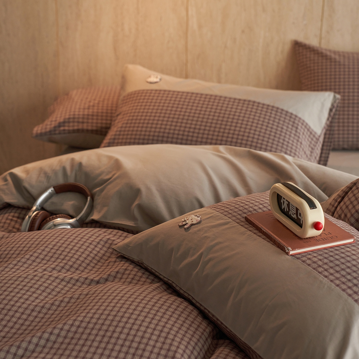 91家纺网 家纺一手货源 找家纺 安莱生活 2026年新品全棉纯棉色织水洗棉自然系列四件套-自然系列 柚初