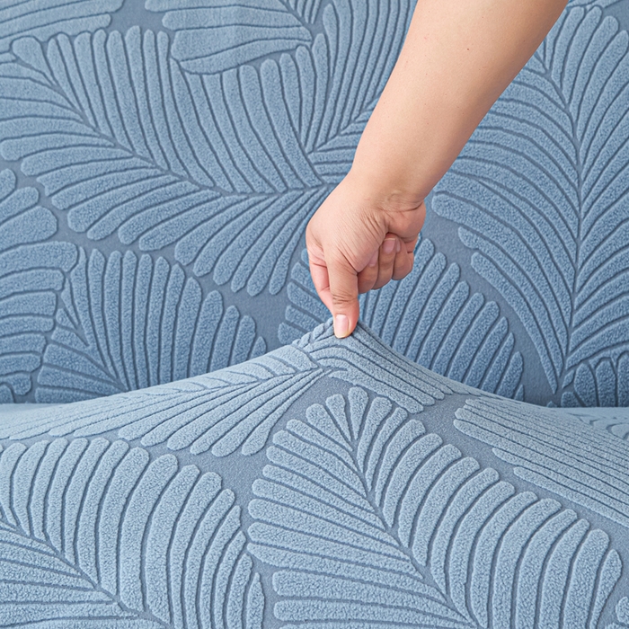 91家纺网 家纺一手货源 找家纺 （总）兴俪韵家纺 2025新款裙边款大枫叶双扶手提花绒沙发套