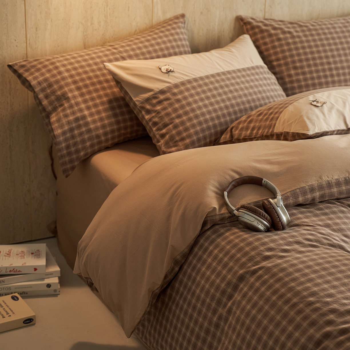 91家纺网 家纺一手货源 找家纺 安莱生活 2026年新品全棉纯棉色织水洗棉自然系列四件套-自然系列 若禾