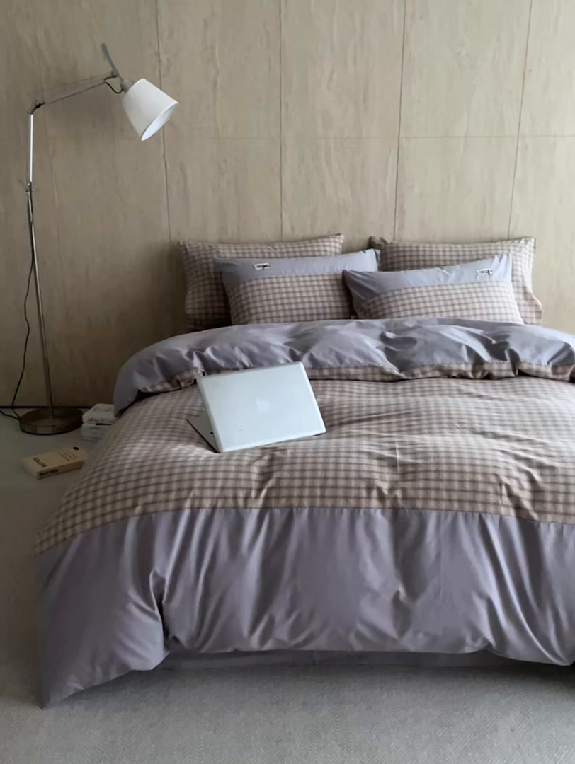 91家纺网 家纺一手货源 找家纺 安莱生活 2026年新品全棉纯棉色织水洗棉自然系列四件套-自然系列 帕睿