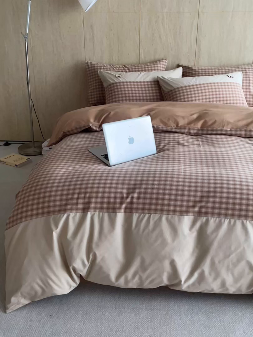 91家纺网 家纺一手货源 找家纺 安莱生活 2026年新品全棉纯棉色织水洗棉自然系列四件套-自然系列 嘉木