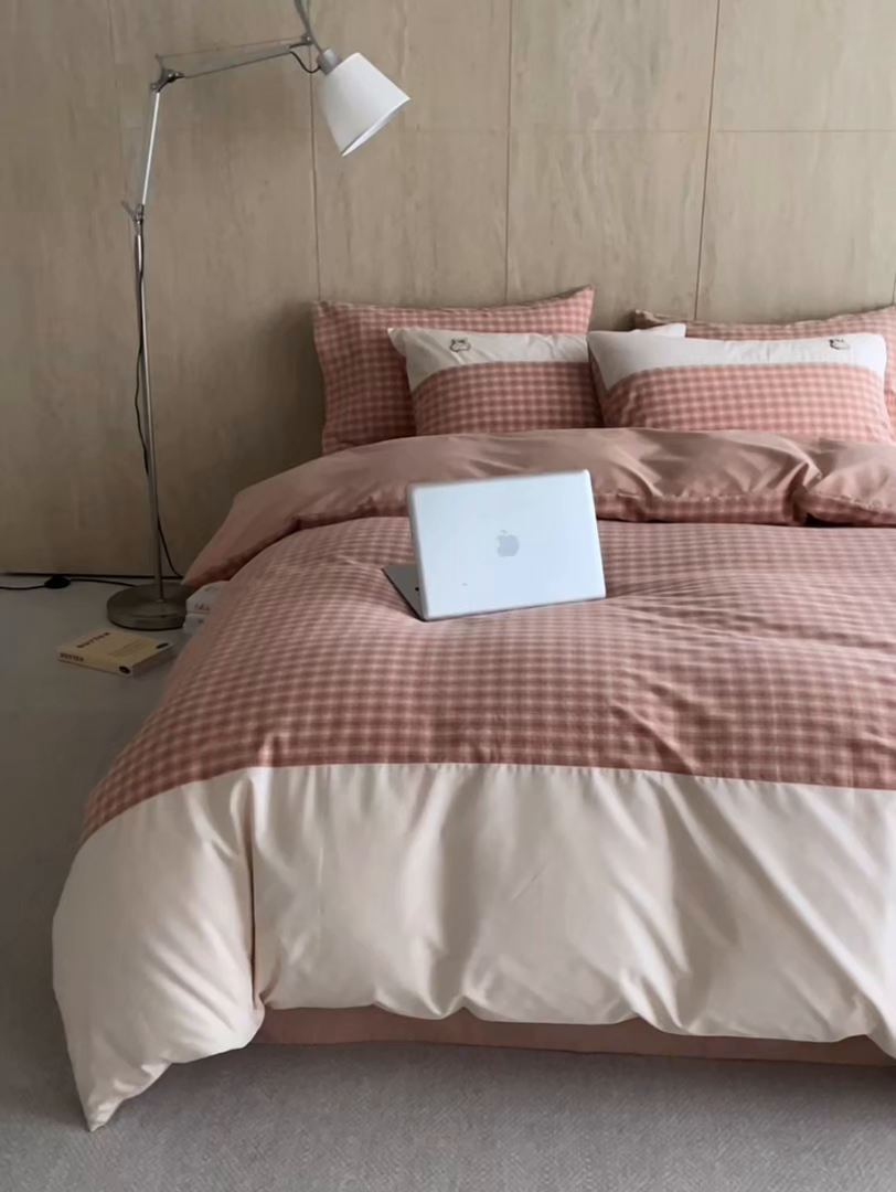 91家纺网 家纺一手货源 找家纺 安莱生活 2026年新品全棉纯棉色织水洗棉自然系列四件套-自然系列 塞娜