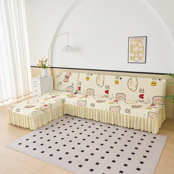 91家纺网 家纺一手货源 找家纺 （总）兴俪韵家纺 2025新款裙边图案沙发床套-贵妃