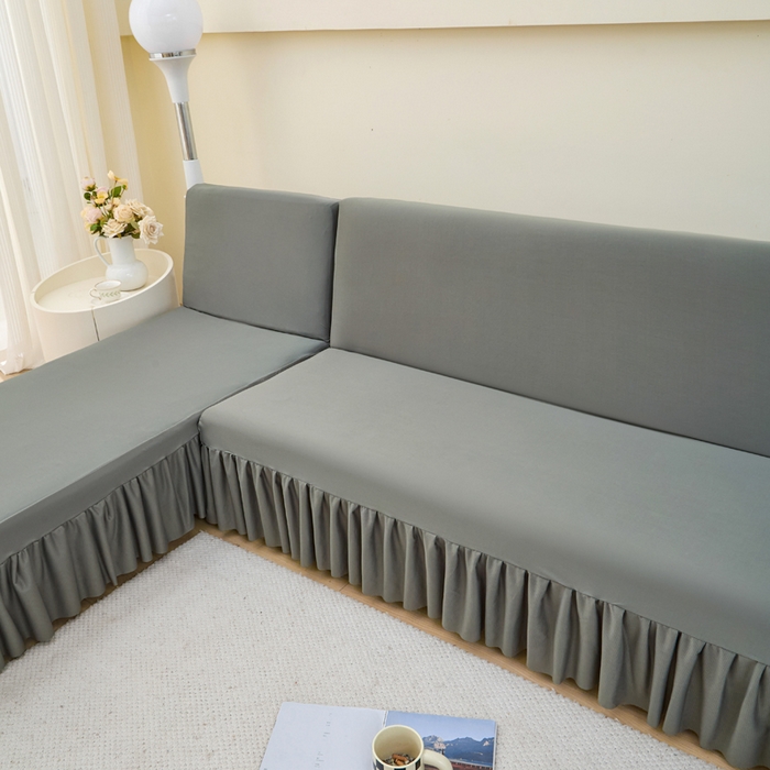 91家纺网 家纺一手货源 找家纺 （总）兴俪韵家纺 2025新款裙边款纯色无扶手沙发套