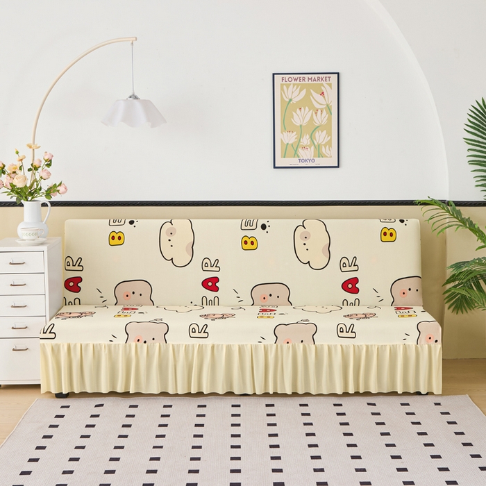 91家纺网 家纺一手货源 找家纺 兴俪韵家纺 2025新款裙边图案沙发床套-贵妃 小蝴蝶