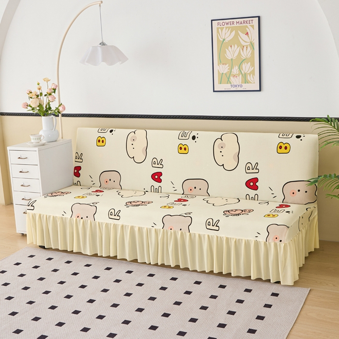 91家纺网 家纺一手货源 找家纺 兴俪韵家纺 2025新款裙边图案沙发床套-贵妃 小蝴蝶