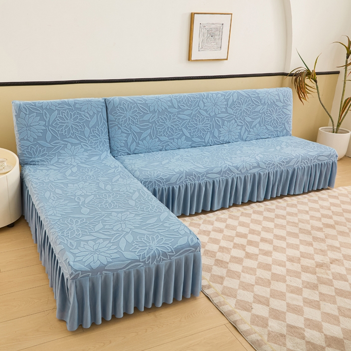 91家纺网 家纺一手货源 找家纺 （总）兴俪韵家纺 2025新款裙边款太阳花无扶手沙发套