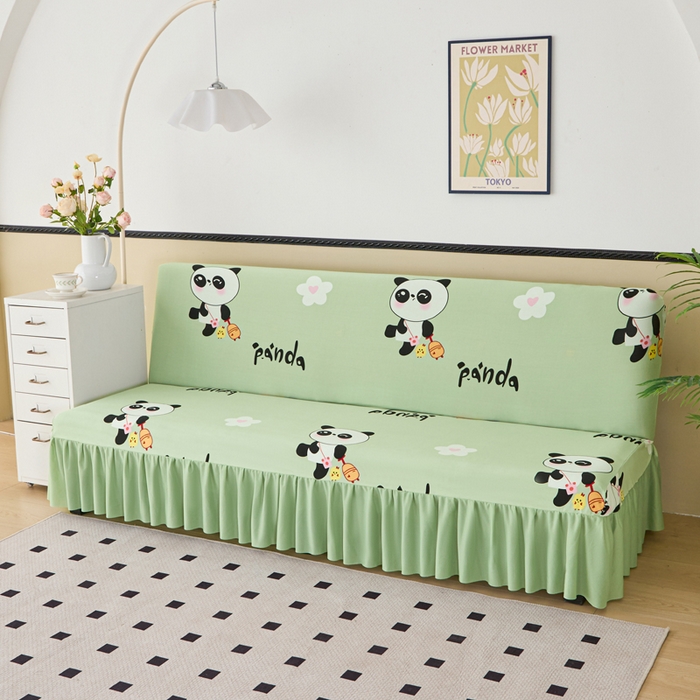 91家纺网 家纺一手货源 找家纺 兴俪韵家纺 2025新款裙边图案沙发床套-贵妃 小熊猫