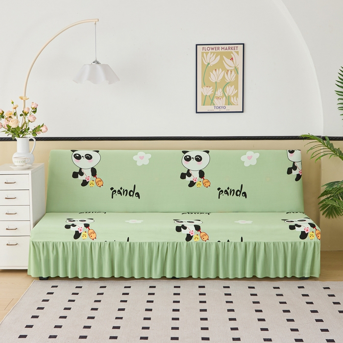 91家纺网 家纺一手货源 找家纺 兴俪韵家纺 2025新款裙边图案沙发床套-贵妃 小熊猫