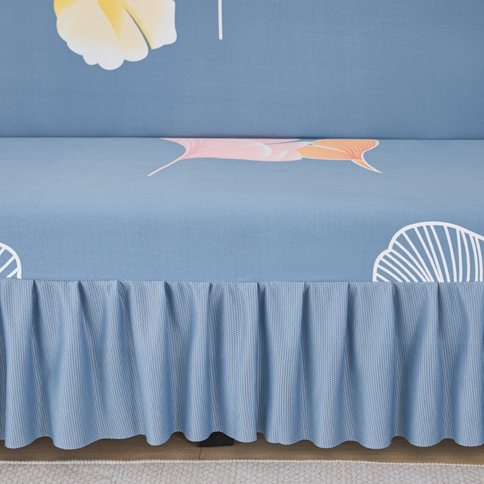 91家纺网 家纺一手货源 找家纺 兴俪韵家纺 2025新款裙边图案沙发床套-贵妃 银杏叶